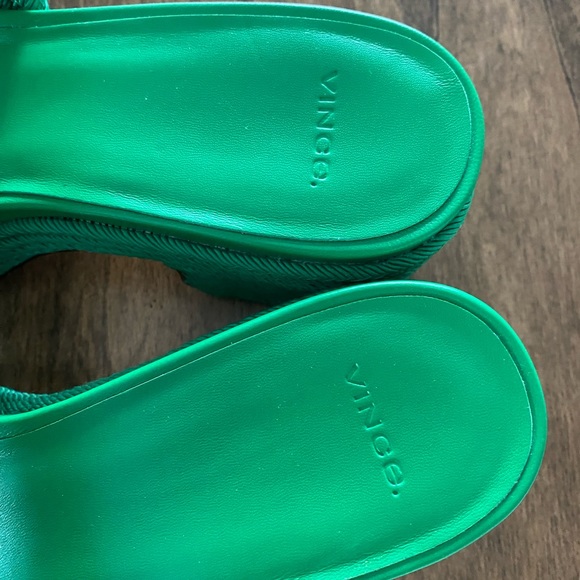 Vince Margo Cord Platform Mules | 8.5 | Emerald - Picture 5 of 6